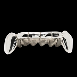 Custom Grillz, 925 Solid Sterling Silver Front Bar Tip Covering Hand Made Grillz