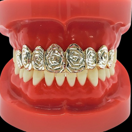 Custom Grillz, 925 Sterling Silver Dust Cut Custom Fit Handmade Real Grillz