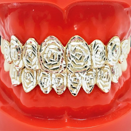 Custom Grillz, 925 Sterling Silver Dust Cut Custom Fit Handmade Real Grillz
