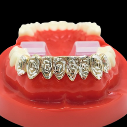 Custom Grillz, 925 Sterling Silver Dust Cut Custom Fit Handmade Real Grillz