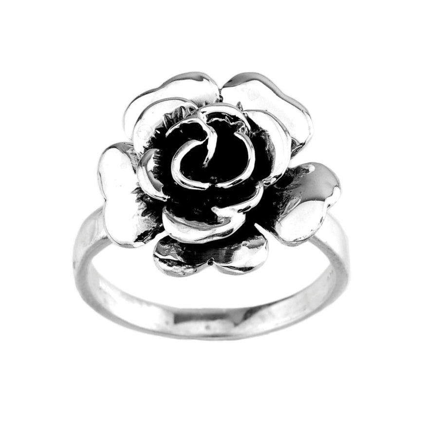 Flower Rose Silver Ring