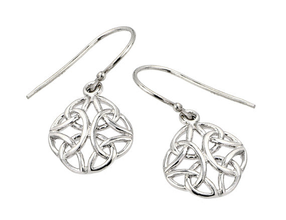 925 Sterling Silver Celtic Knot Dangle Earrings
