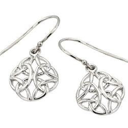 925 Sterling Silver Celtic Knot Dangle Earrings