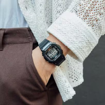 DW5600E-1V Casio G-Shock Digital Dial Black Resin Strap Men's Watch