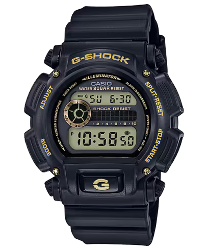 Casio G-Shock DW-9052GBX-1A9 Digital Black & Gold Resin Strap Men's Watch