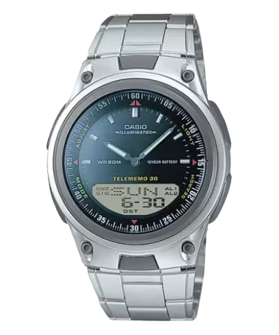 Casio AW-80D-1AV Analog-Digital Stainless Steel Men's Watch