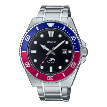 Casio Duro MDV106DD-1A2V Pepsi Bezel Dive Watch