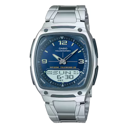 Casio AW-81D-2AV Analog-Digital Stainless Steel Men's Watch