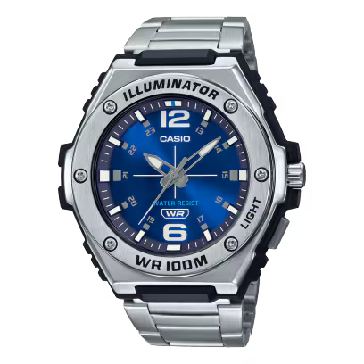 Casio MWA-100HD-2AV Analog Blue Dial Stainless Steel Men's Watch