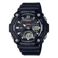 Casio AEQ120W-1AV Analog-Digital Black Resin Men's Watch