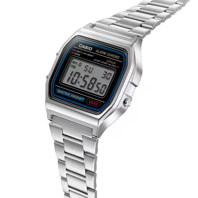 Casio A158WA-1 Vintage Digital Stainless Steel Unisex Watch