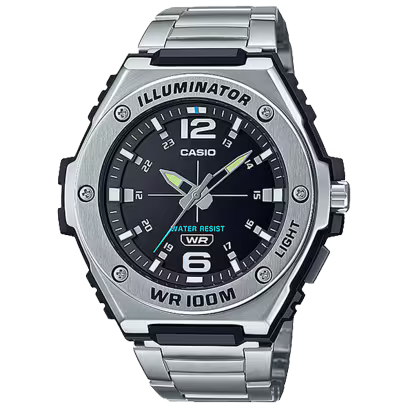 Casio MWA-100HD-1AV Analog Black Dial Stainless Steel Men's Watch