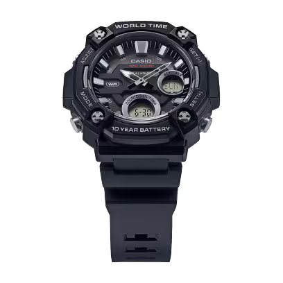 Casio AEQ120W-1AV Analog-Digital Black Resin Men's Watch