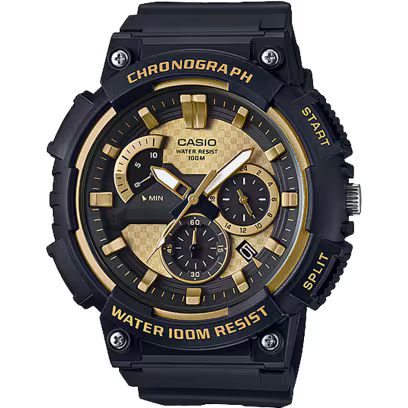 Casio MCW-200H-9AV Chronograph Yellow Dial Men's Watch