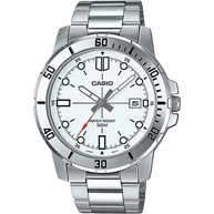 Casio MTP-VD01D-7EV Men's White Dial Stainless Steel Watch