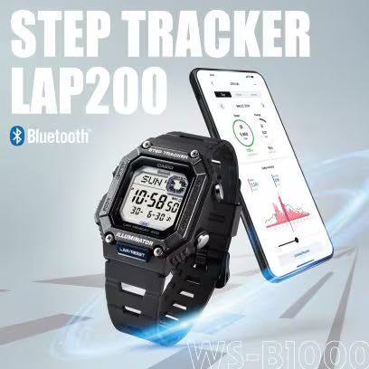 Casio WS-B1000-1AV Bluetooth Step Tracker Digital Men's Watch