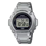 Casio W-219HD-1AV Digital Stainless Steel Men's Watch