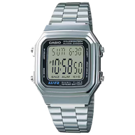 Casio A178WA-1AV Vintage Digital Stainless Steel Men's Watch