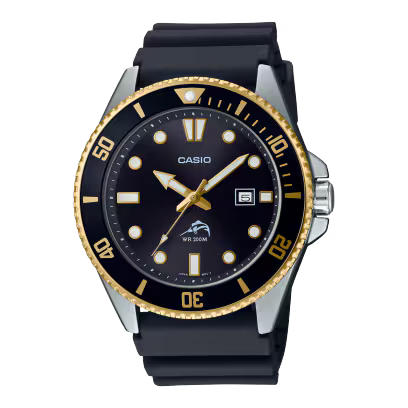 Casio Duro MDV106G-1A Black & Gold Dive Watch