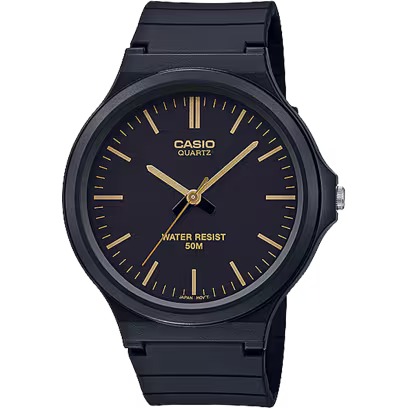 Casio MW240-1E2V Analog Black Dial Gold-Tone Men's Watch