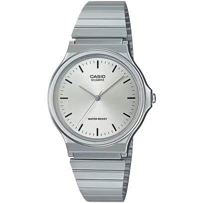 Casio MQ24D-7E Analog White Dial Stainless Steel Unisex Watch