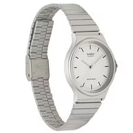 Casio MQ24D-7E Analog White Dial Stainless Steel Unisex Watch
