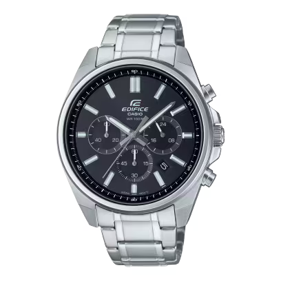 Casio Edifice EFV-650D-1AV Men's Black Dial Chronograph Stainless Steel Watch