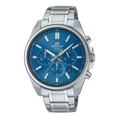 Casio Edifice EFV-650D-2AV Men's Blue Dial Chronograph Stainless Steel Watch