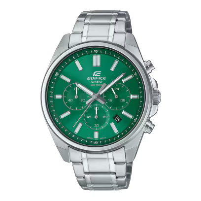 Casio Edifice EFV-650D-3AV Men's Green Dial Chronograph Stainless Steel Watch