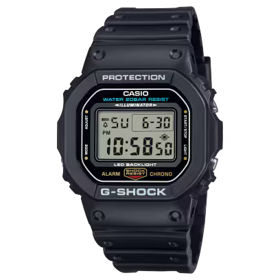 DW5600E-1V Casio G-Shock Digital Dial Black Resin Strap Men's Watch