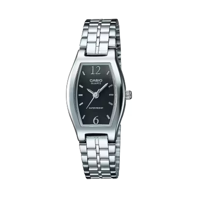 Casio LTP1254D-1A Analog Black Dial Stainless Steel Women's Watch