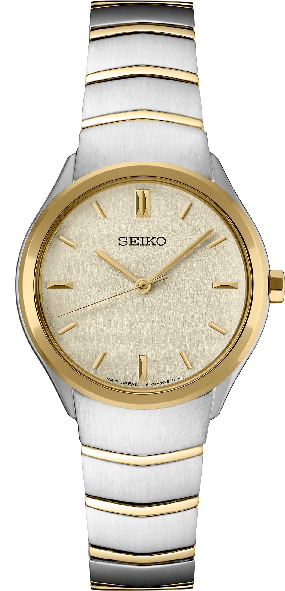 Seiko SUR550 Essentials Two Tone Champagne Dial Women's Watch