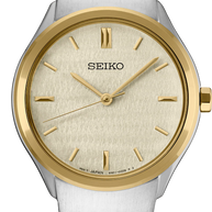 Seiko SUR550 Essentials Two Tone Champagne Dial Women's Watch