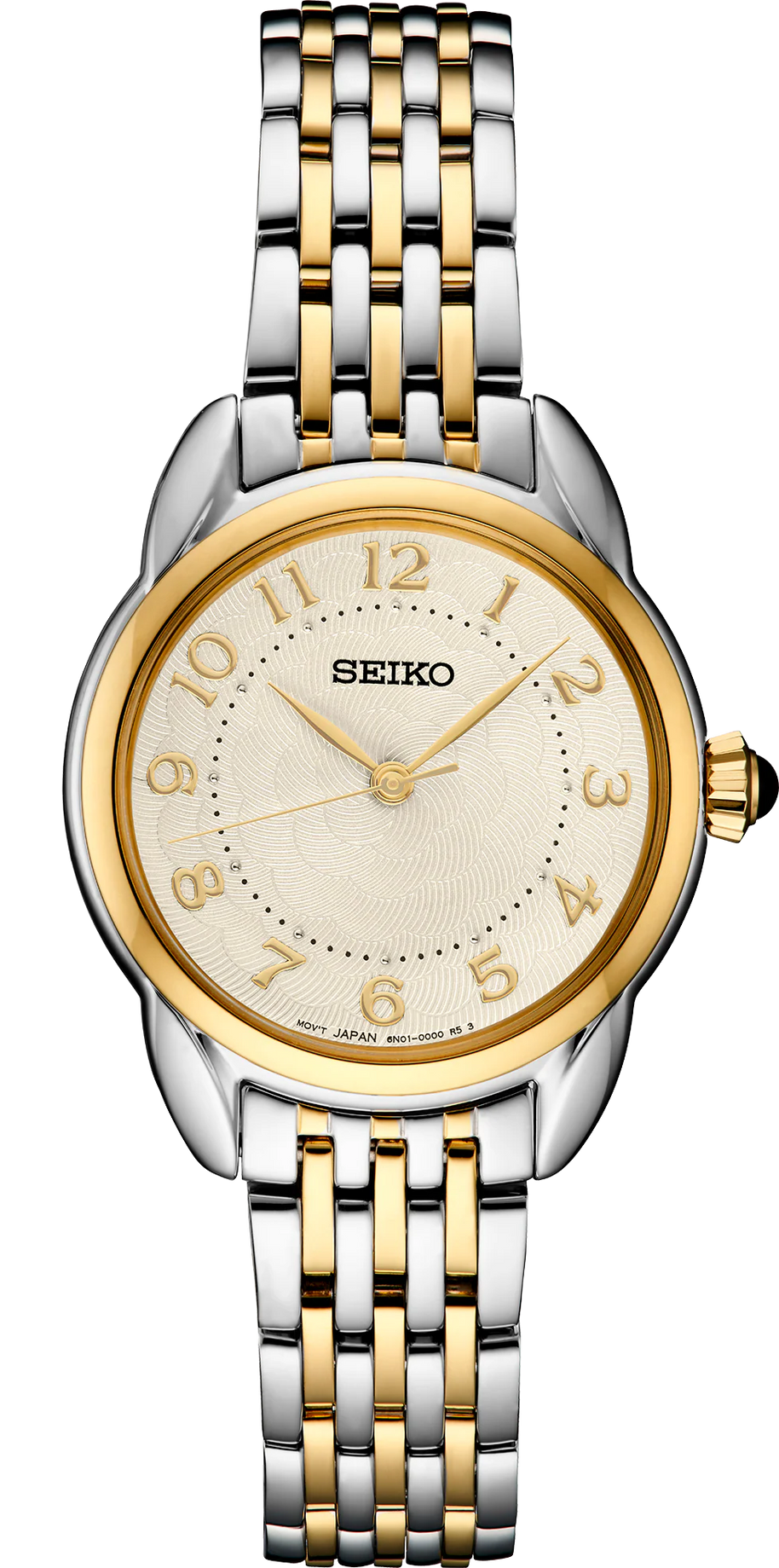 Seiko SUR562 Essentials Ivory Dial Two Tone Stainless Steel Ladies Watch