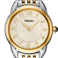 Seiko SUR562 Essentials Ivory Dial Two Tone Stainless Steel Ladies Watch