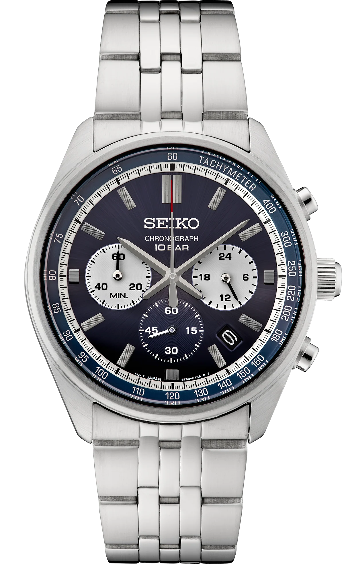 Seiko SSB427 Essentials Chronograph Blue Dial Stainless Steel Men's Watch
