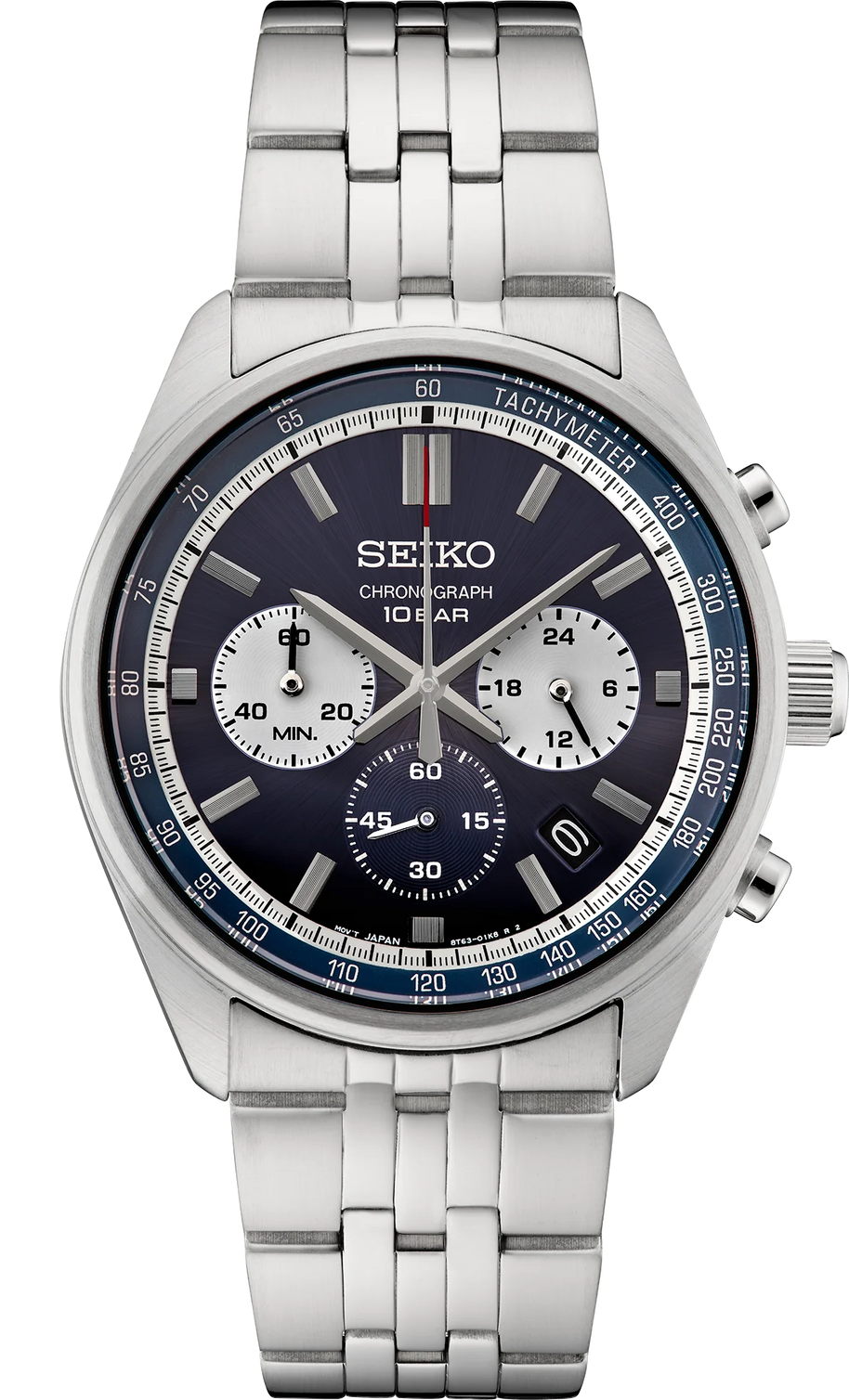 Seiko SSB427 Essentials Chronograph Blue Dial Stainless Steel Men's Watch