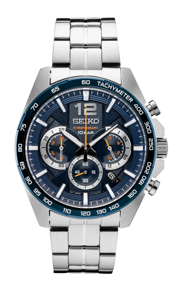 Seiko SSB345 Essentials Chronograph Quartz Blue Dial Men's Watch
