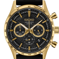 Seiko SSB446 Chronograph Black Dial Stainless Steel Men’s Watch