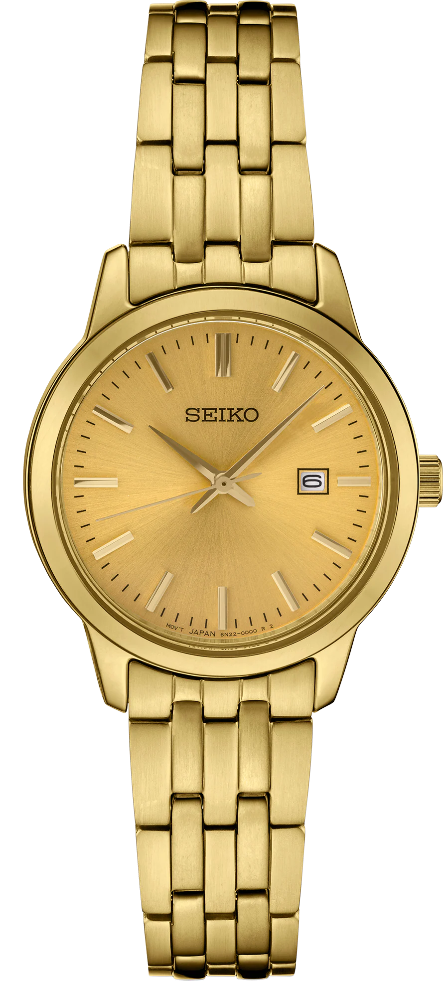Seiko SUR444 Essentials Gold-Tone Stainless Steel Quartz Women’s Watch