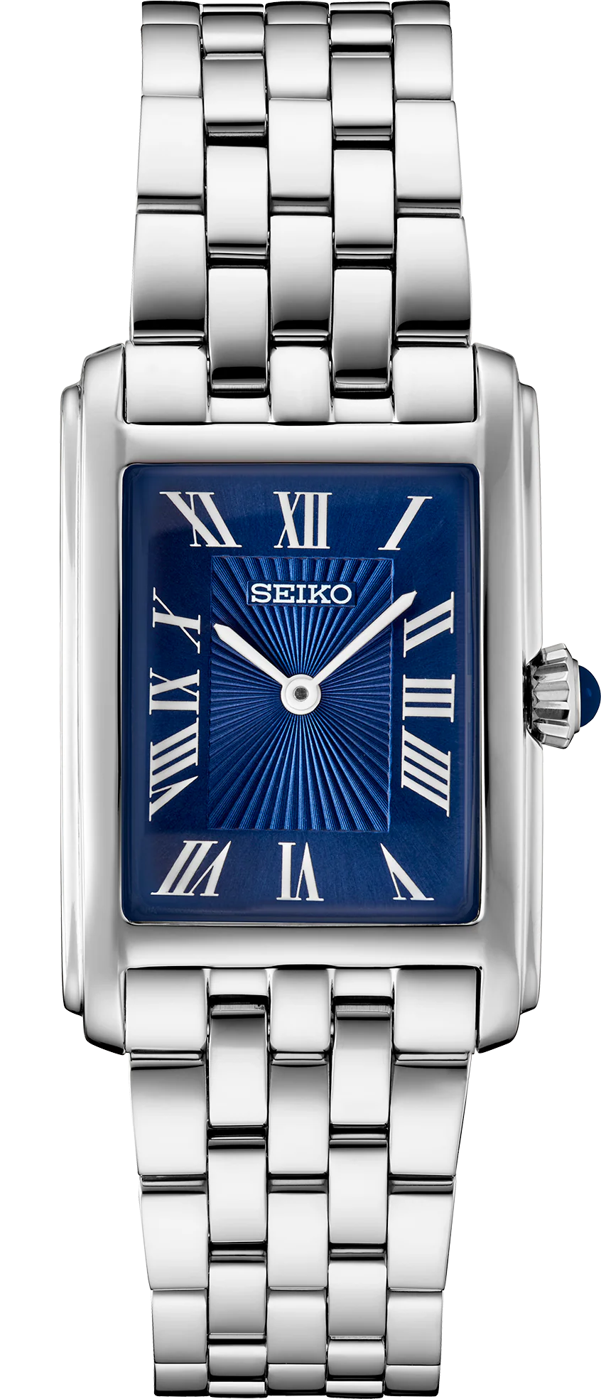 Seiko SWR085 Essentials Rectangle Blue Roman Dial Women's Watch