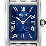 Seiko SWR085 Essentials Rectangle Blue Roman Dial Women's Watch