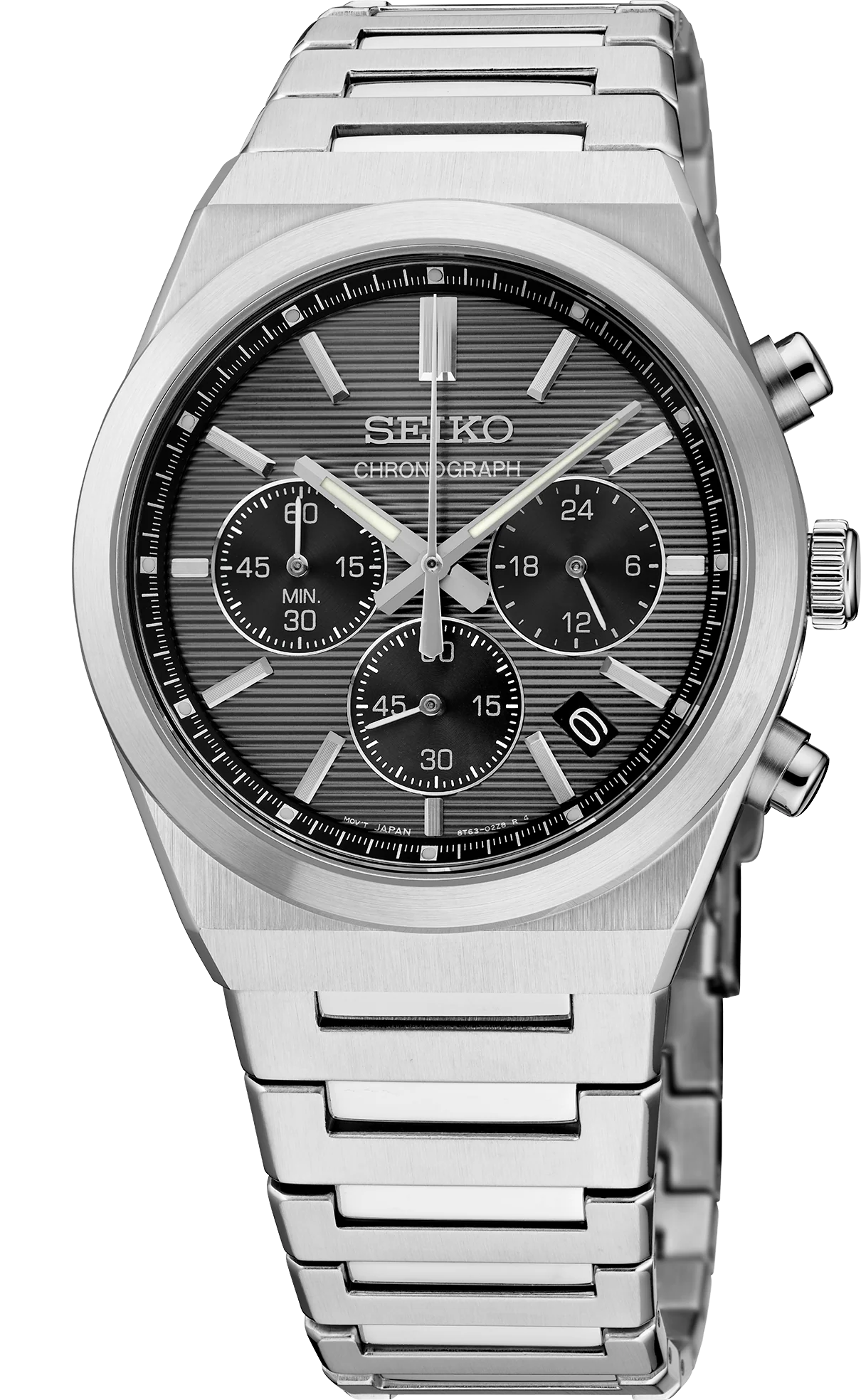 Seiko Sports SSB455 Quartz Chronograph Grey Dial Men's Watch