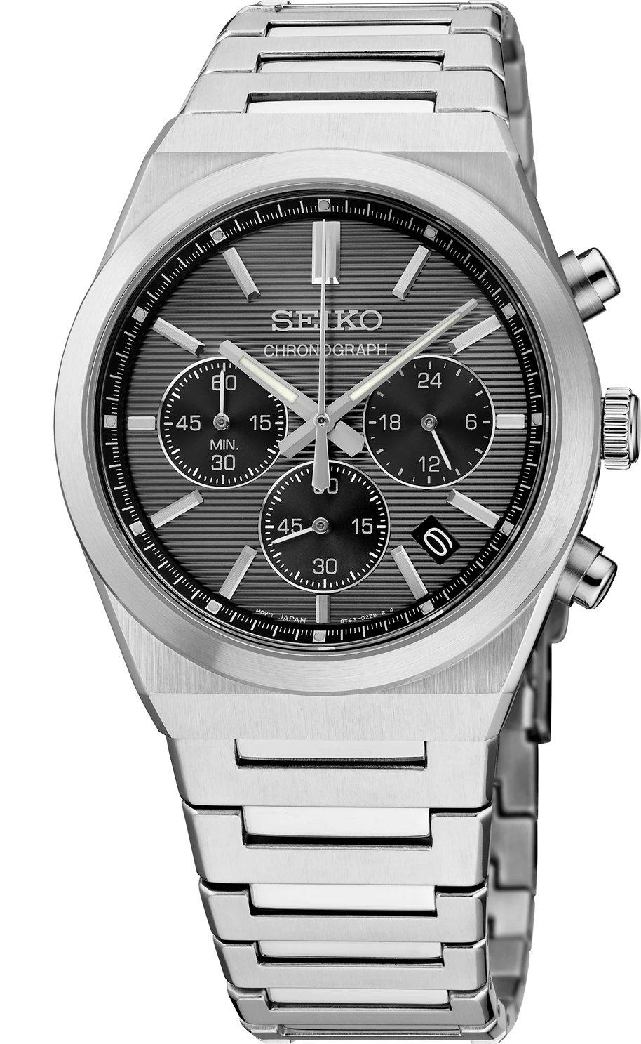 Seiko Sports SSB455 Quartz Chronograph Grey Dial Men's Watch