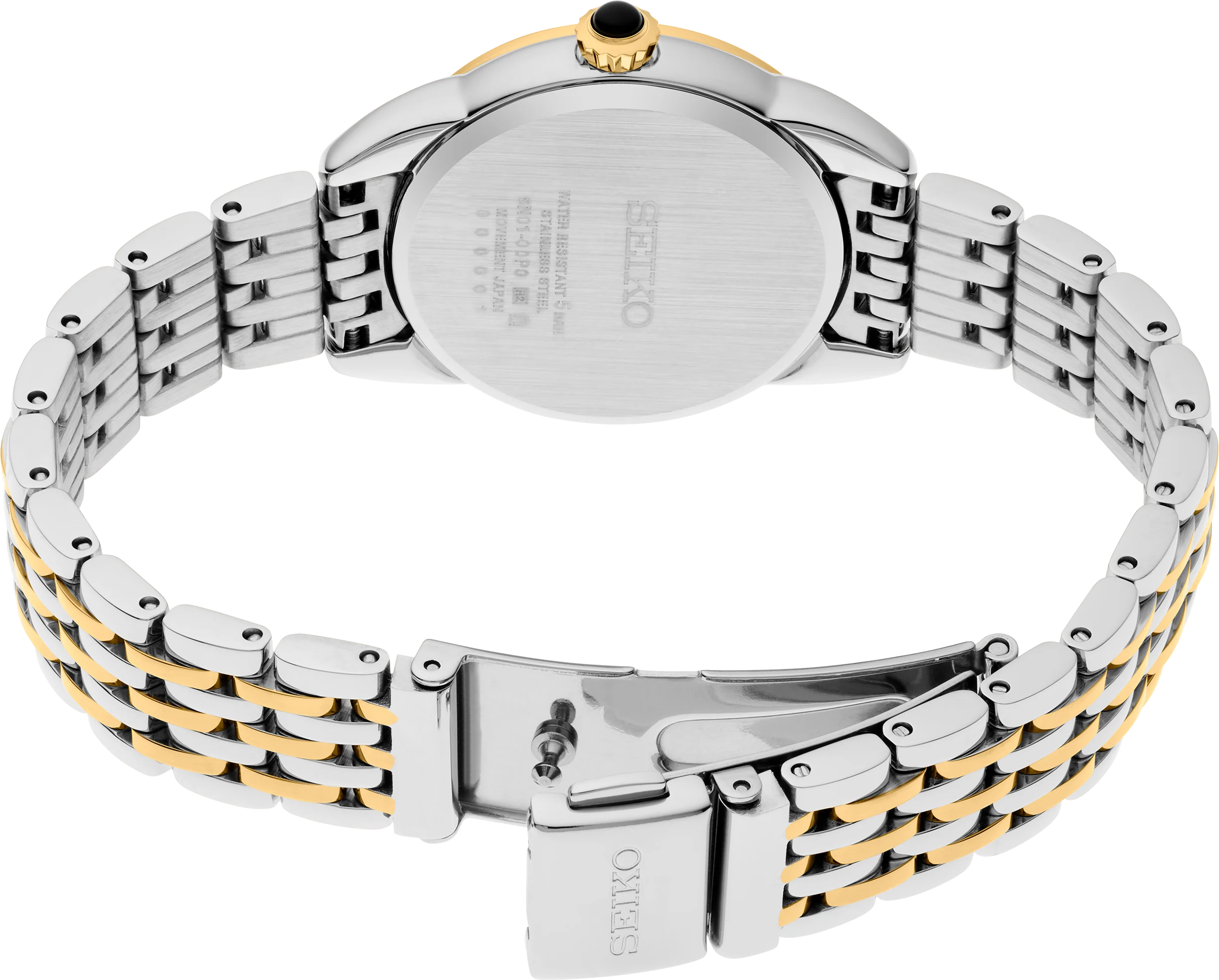 Seiko SUR562 Essentials Ivory Dial Two Tone Stainless Steel Ladies Watch