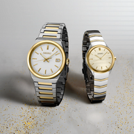 Seiko SUR550 Essentials Two Tone Champagne Dial Women's Watch