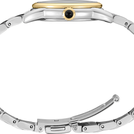 Seiko SUR562 Essentials Ivory Dial Two Tone Stainless Steel Ladies Watch
