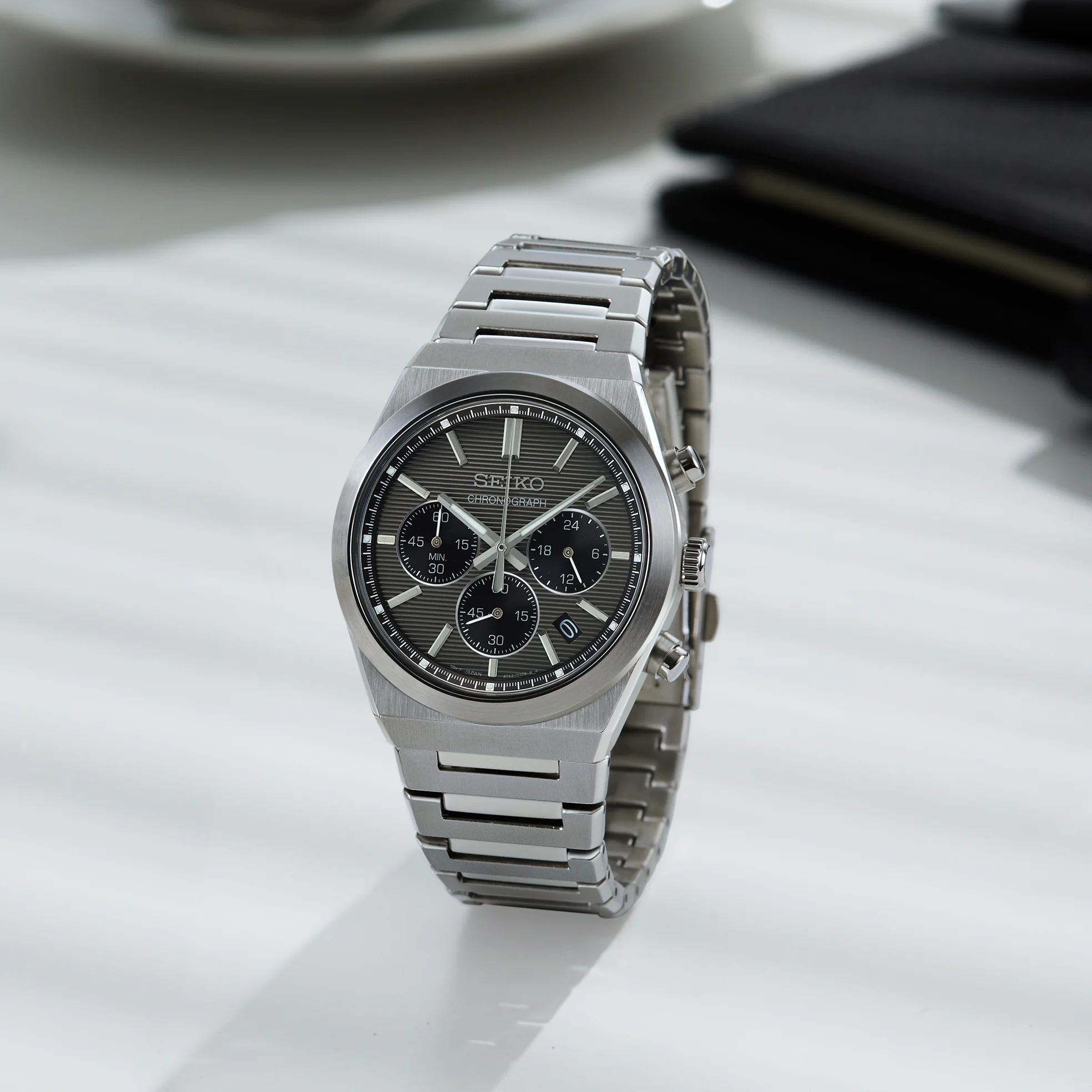 Seiko Sports SSB455 Quartz Chronograph Grey Dial Men's Watch