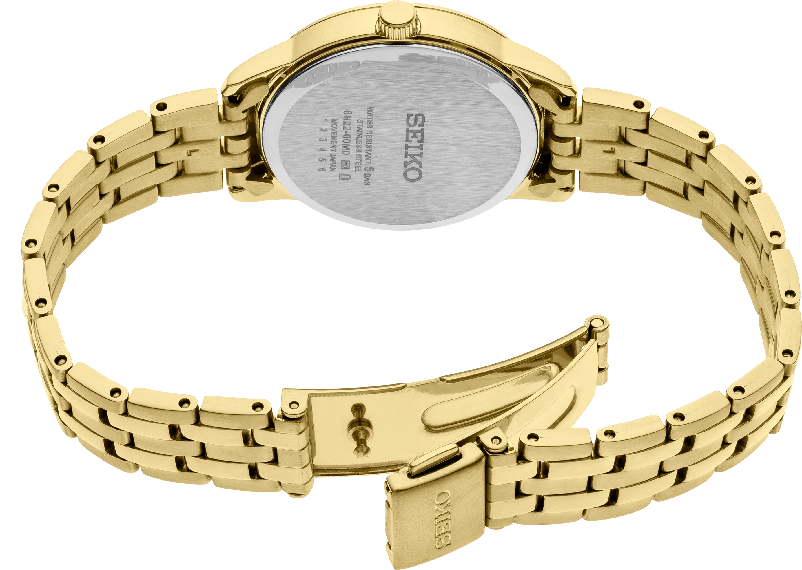Seiko SUR444 Essentials Gold-Tone Stainless Steel Quartz Women’s Watch