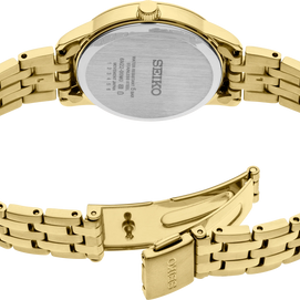 Seiko SUR444 Essentials Gold-Tone Stainless Steel Quartz Women’s Watch